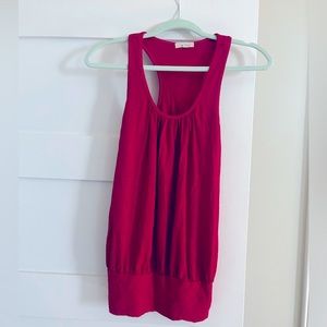 Comfy tank top thats a reddish berry color.